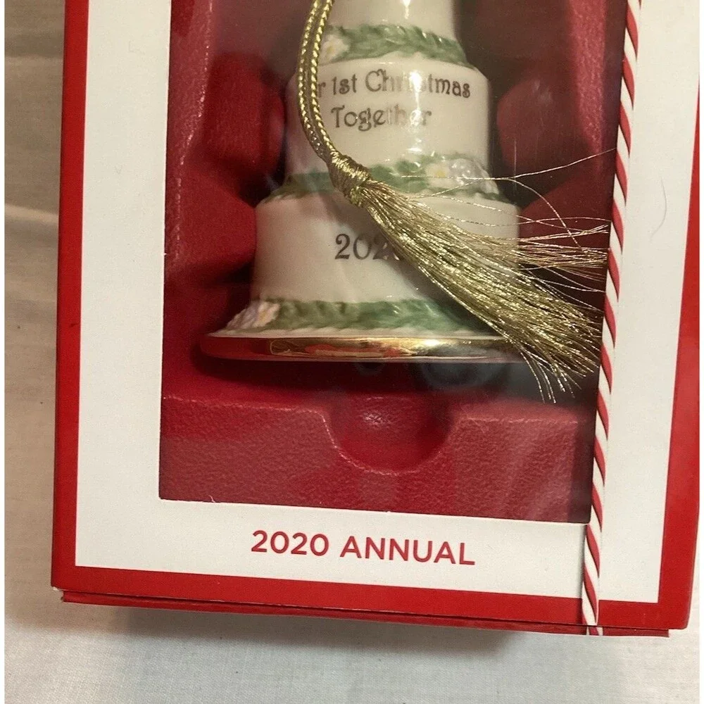 Lenox 2020 Our First Christmas Together Cake Ornament Unused In Original Box